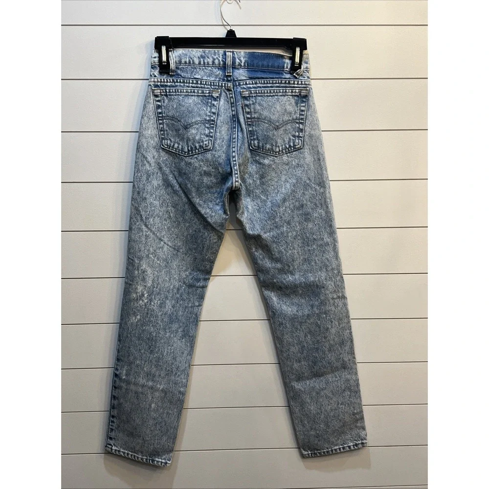 Levis 505 Jeans Mens 30x32 (29x30.5) Acid Wash Vintage 80/90's USA red tab Read!